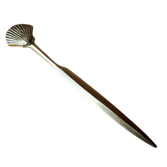 None Other - Vintage Brass Sea Shell Letter Opener